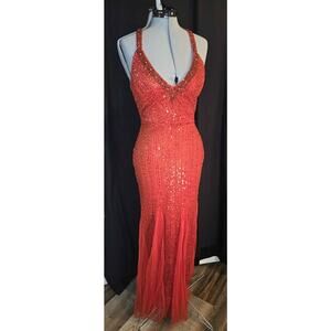 Red Sequin Formal Dress